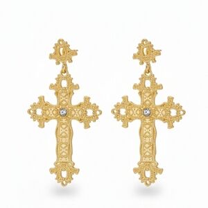 🆕️ Elegant Gold Cross Earrings